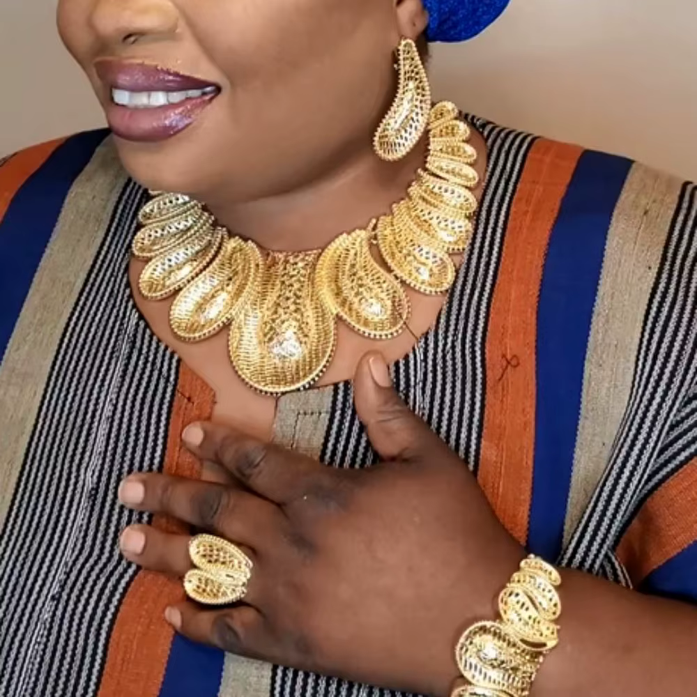 Ensembles de bijoux plaqués or pour femmes