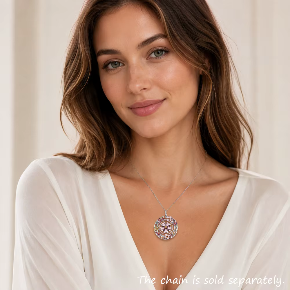 Pendentif en pierres colorées