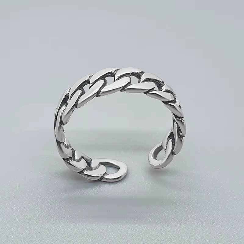 Buyee-Bague double cercle JoOpen en argent regardé 925 pour hommes et femmes