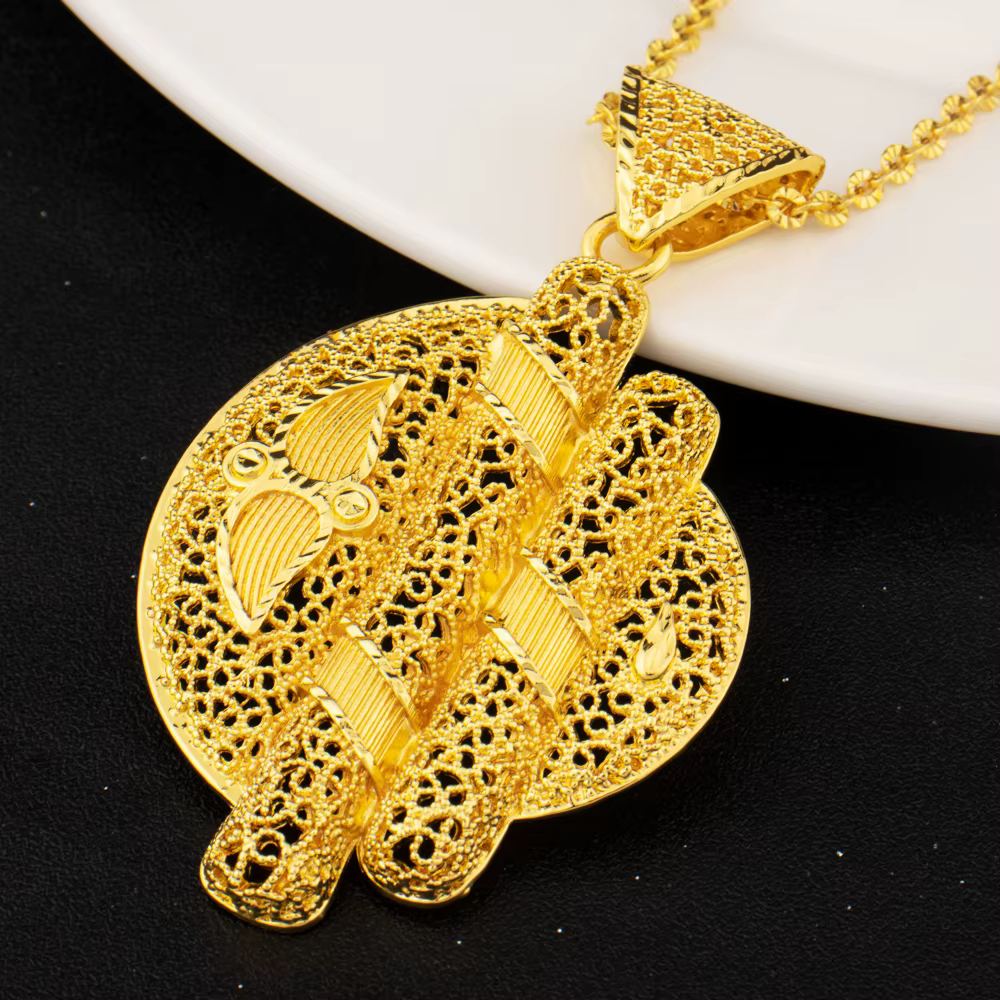 Ensembles de bijoux plaqués or 24 carats pour femmes
