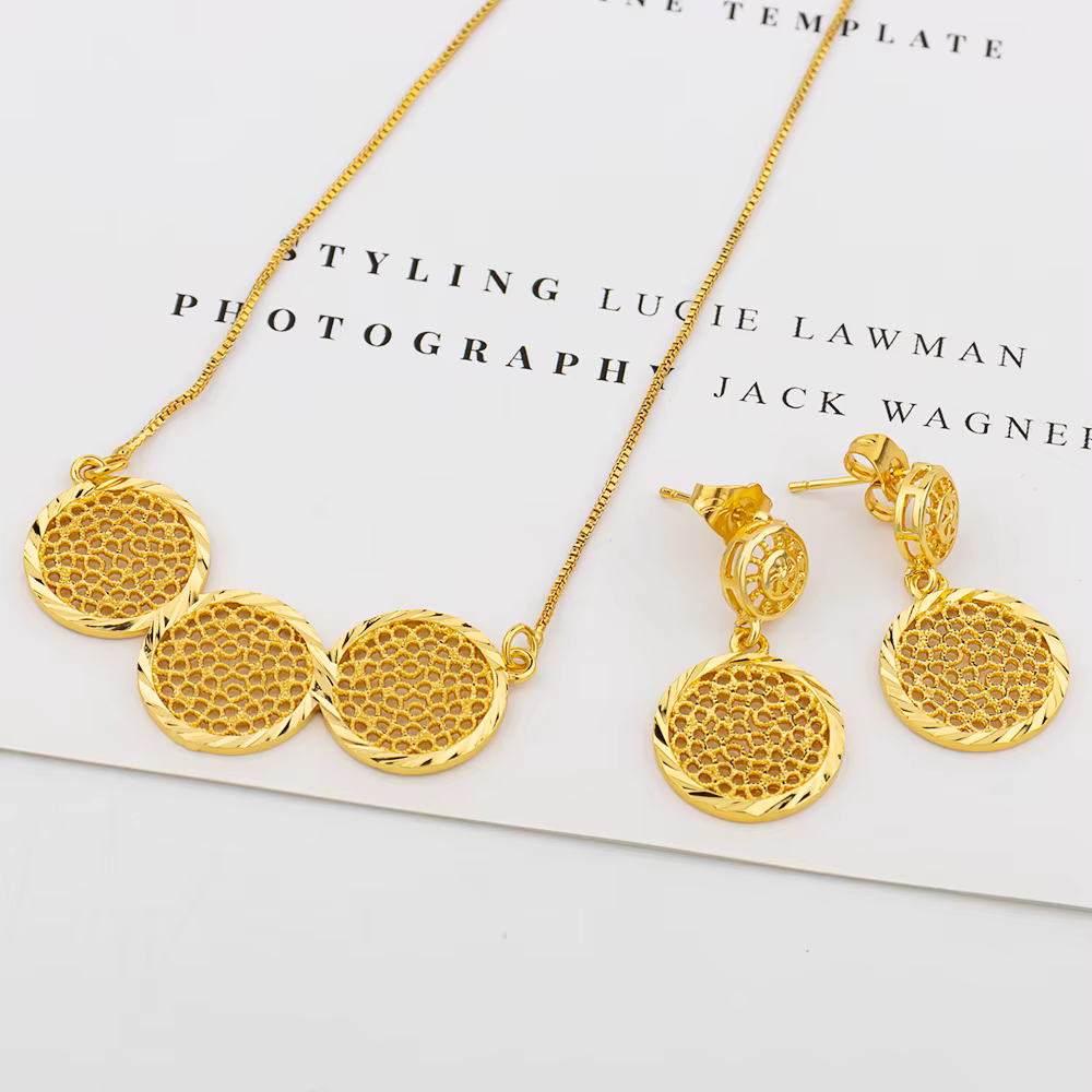 Ensemble de bijoux en plaqué or 18K