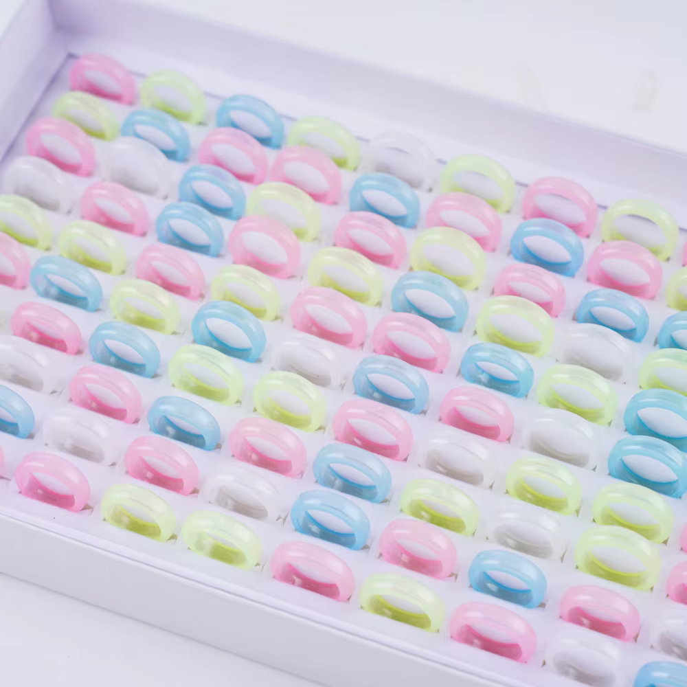 Anneaux lumineux multicolores pour femmes
