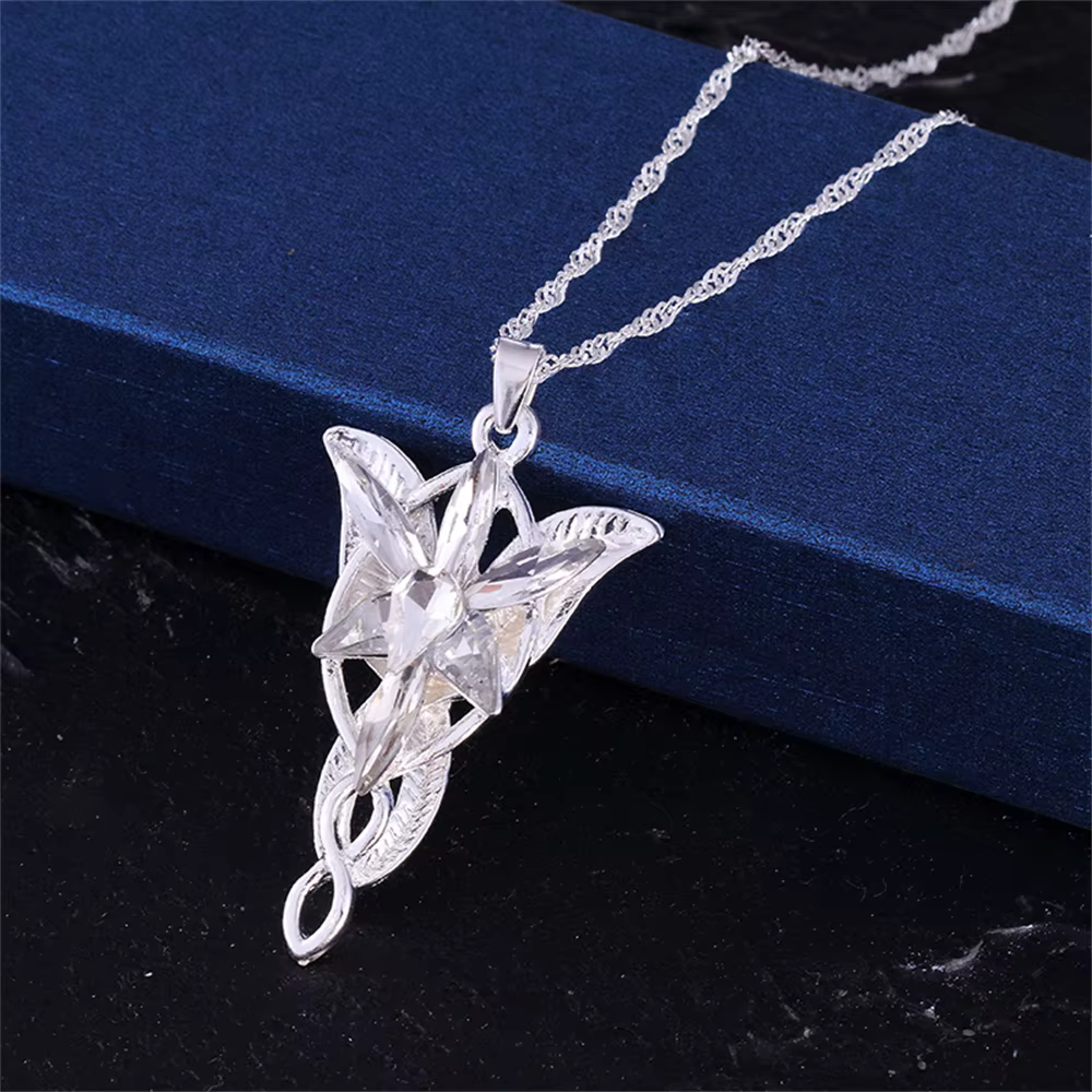 Mode Arwen Evenstar collier les elfes princesse cristal cubique zircone pierre pendentif bijoux pour femmes cadeaux