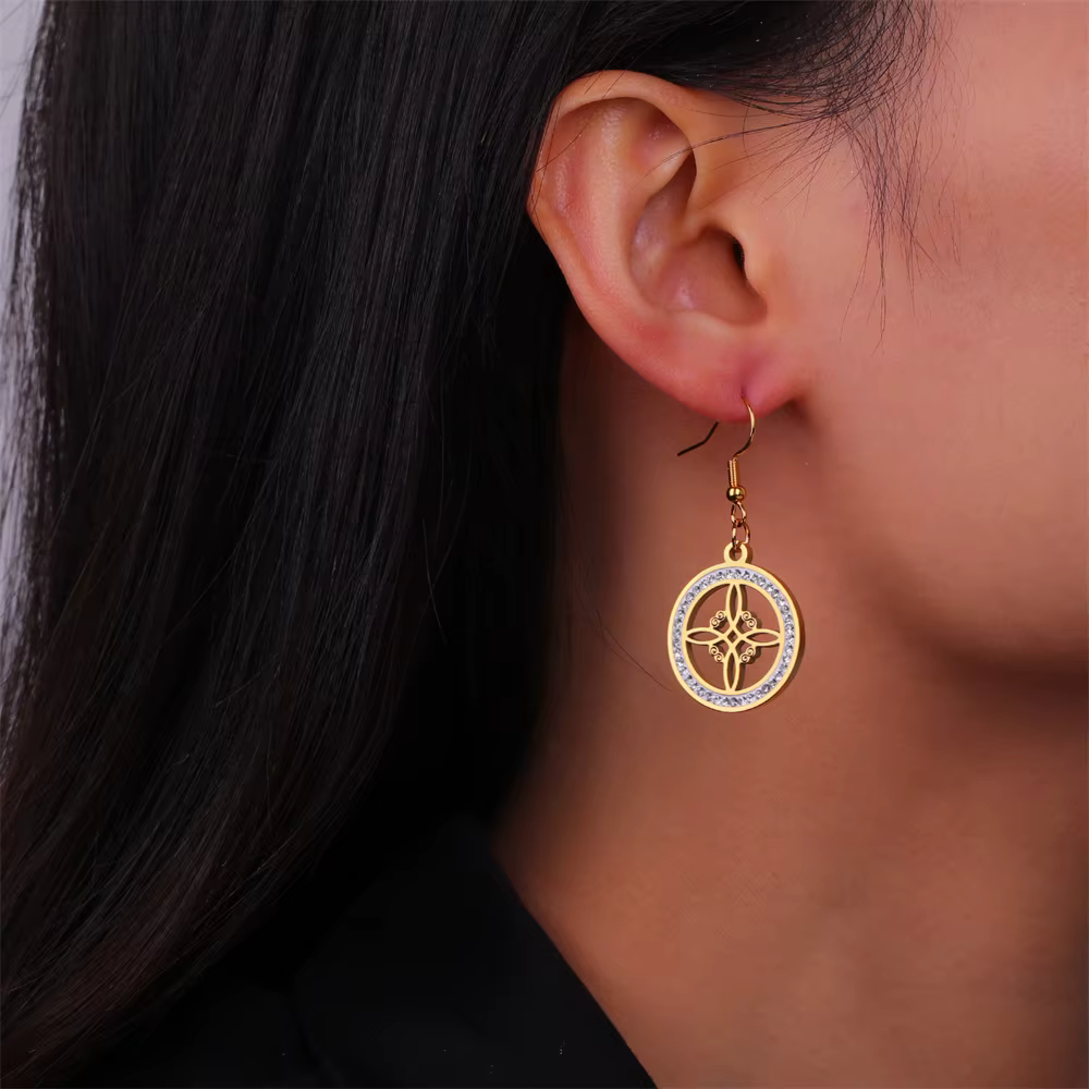 Boucles d'Oreilles Pendantes en Forme de Nministériels d de Sorcière pour Femme