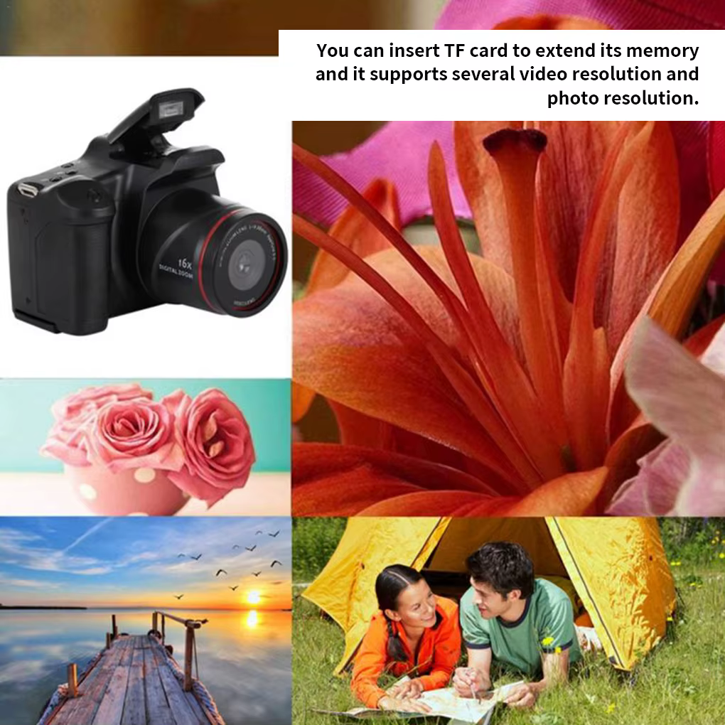 Appareil photo numérique vidéo photographie caméscope caméras Zoom 16X 4K téléobjectif Rechargeable sans miroir