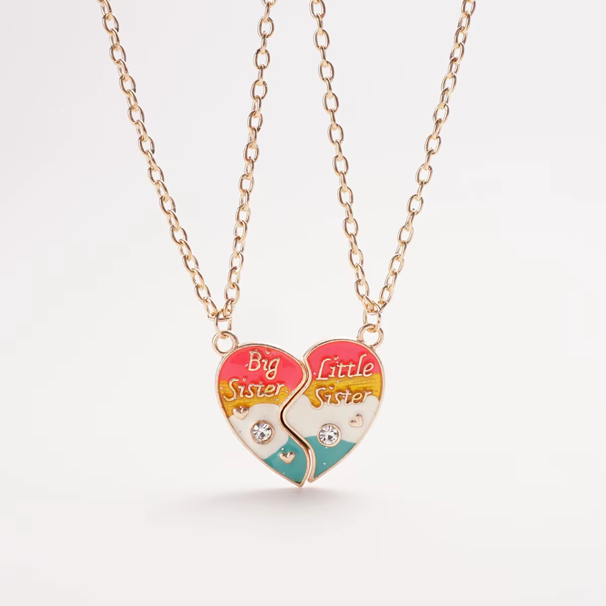 Collier pendentif réglable Big Sister Little pour femme