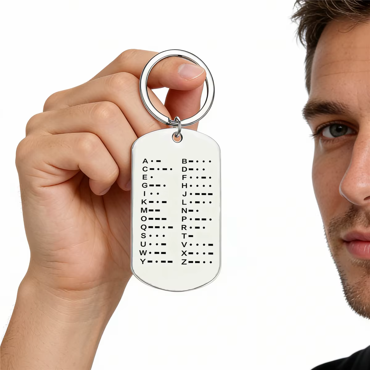1 porte-clés de survie avec guide du code Morse