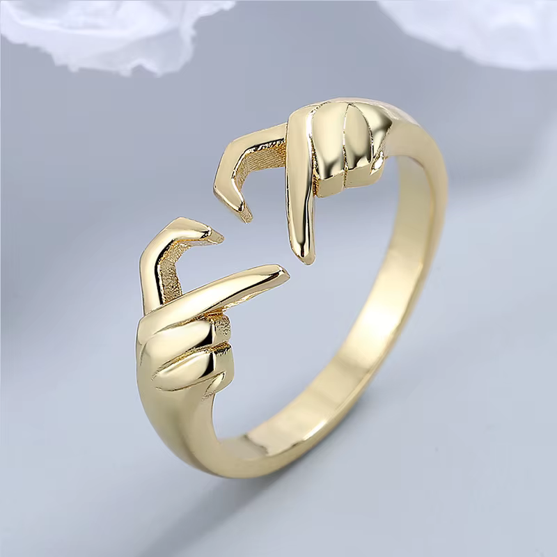 Huretailers-Bague Design en Forme de Doigt pour Femme