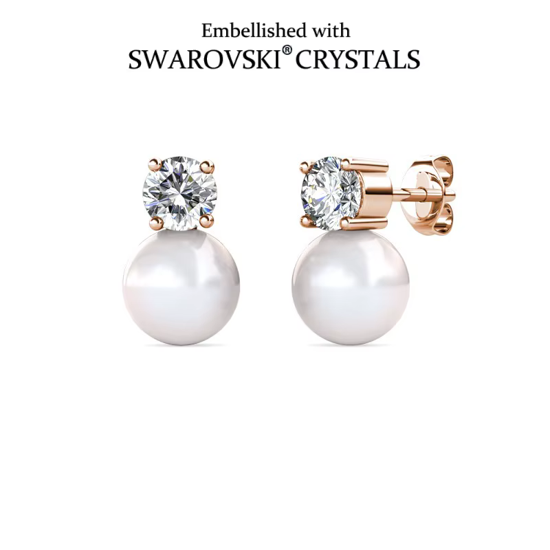 Daisini – boucles d'oreilles en perles ornées de cristaux Swarovski de qualité supérieure pour femmes, bijoux délicats, cadeau, nouvel arrivage 2025