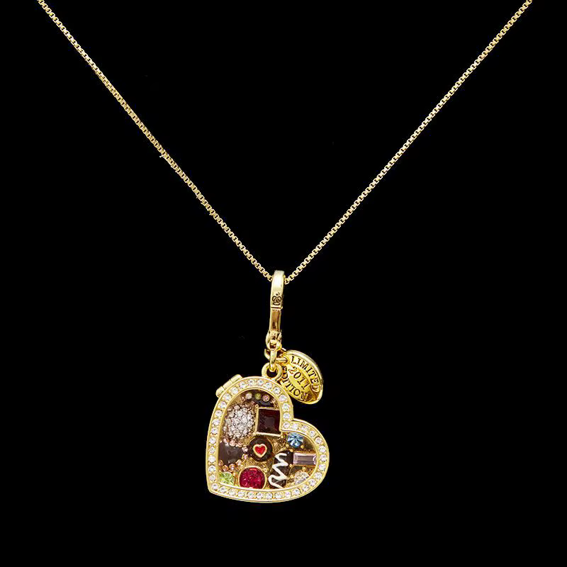 Lovely Sweet Wind-Collier pendentif en émail chocolat