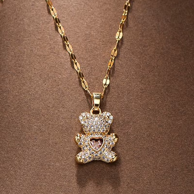 Flash – colliers avec pendentif ours pour femmes