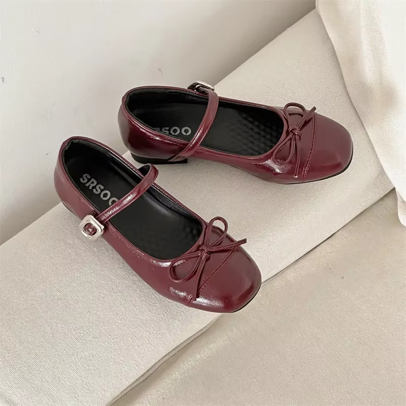 Chaussures plates de ballet vintage pour femmes