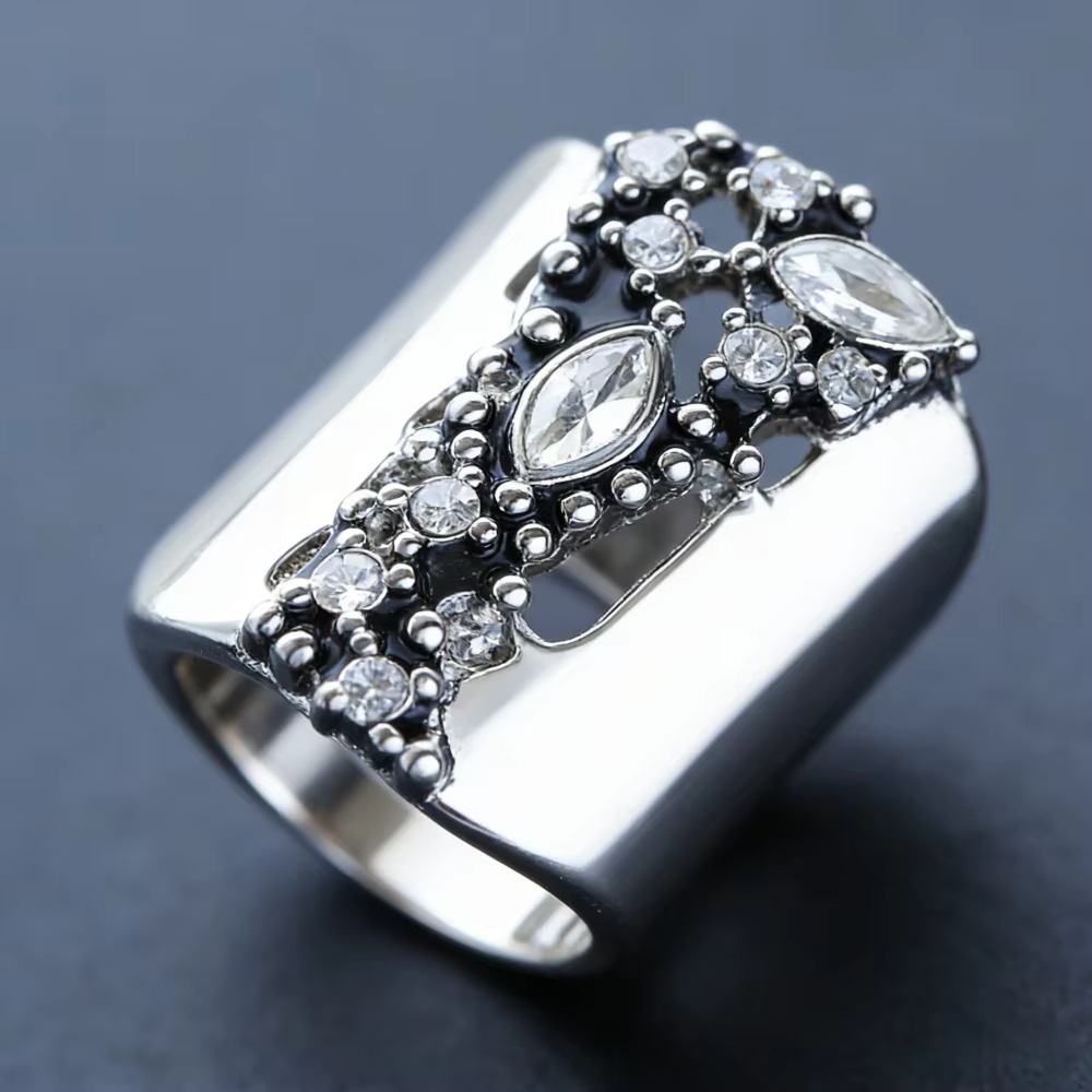 Bague plaquée argent 925 pour dames