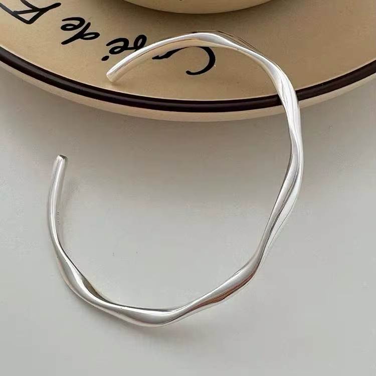 Bracelet en argent Sterling 925 pour femmes et hommes, étroit et Simple, pour fête de fiançailles, de mariage, à la mode, bijoux fins