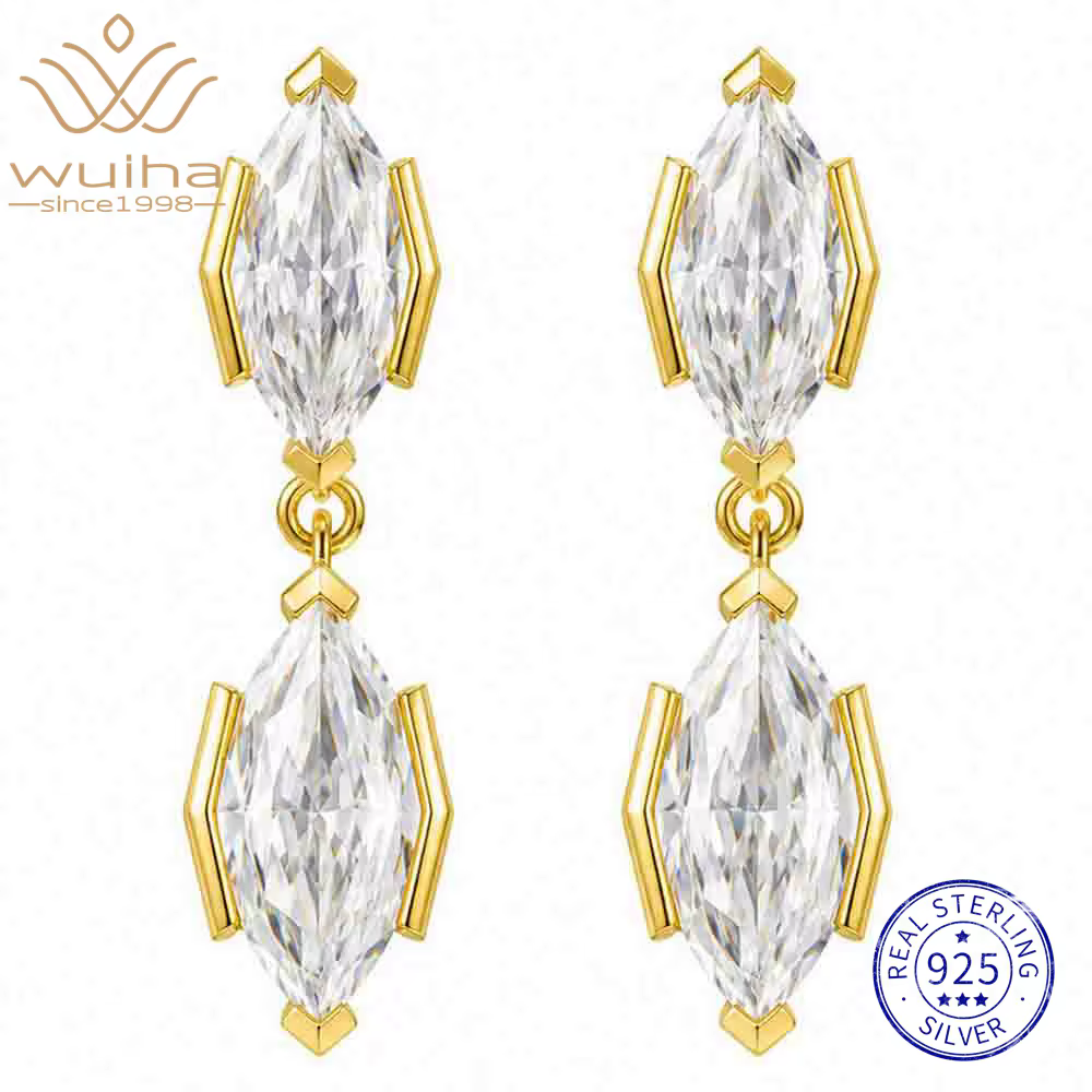 WUIHA – boucles d'oreilles Vintage en argent Sterling 925