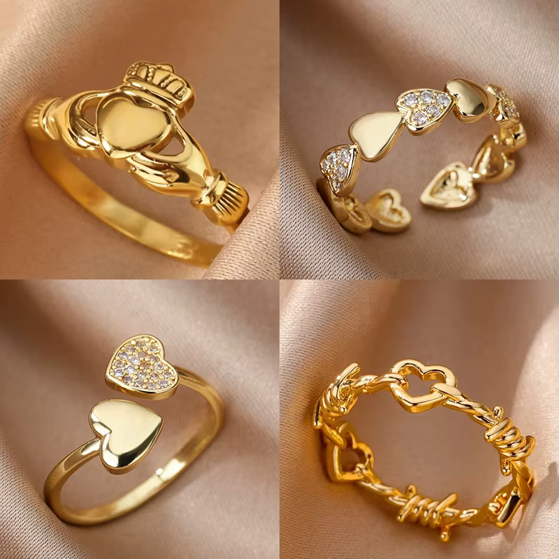 Bagues Claddagh classiques élégantes pour femmes