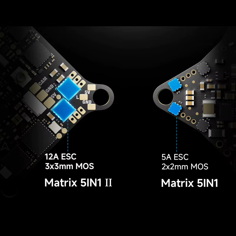 Contrôleur de vol BETAFPV Matrix 1S Brushless 5-en-1 II AIO avec ESC 12A pour Quadcopter Air65 II/ Air75 II/ Meteor65 Pro/ Meteor75 Pro