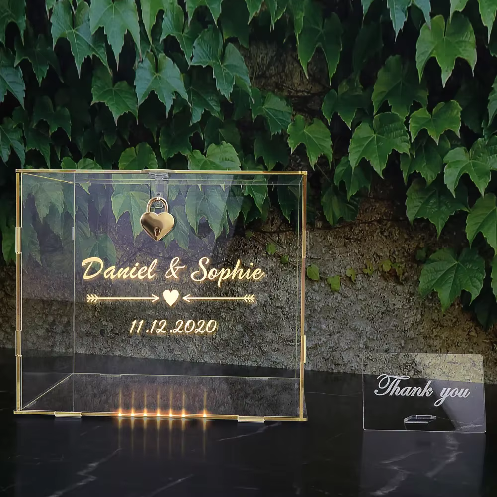 Boîte à cartes personnalisée pour mariage