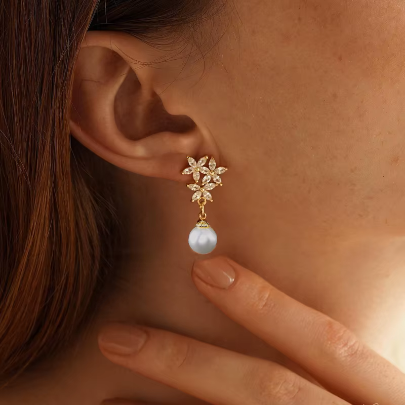 Boucles d'oreilles pendantes en cristal de Zricon pour femmes et mamans