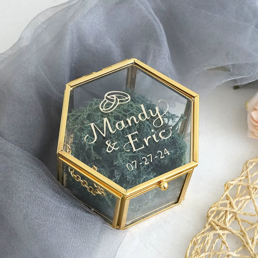 Boîte à matiques en verre personnalisée