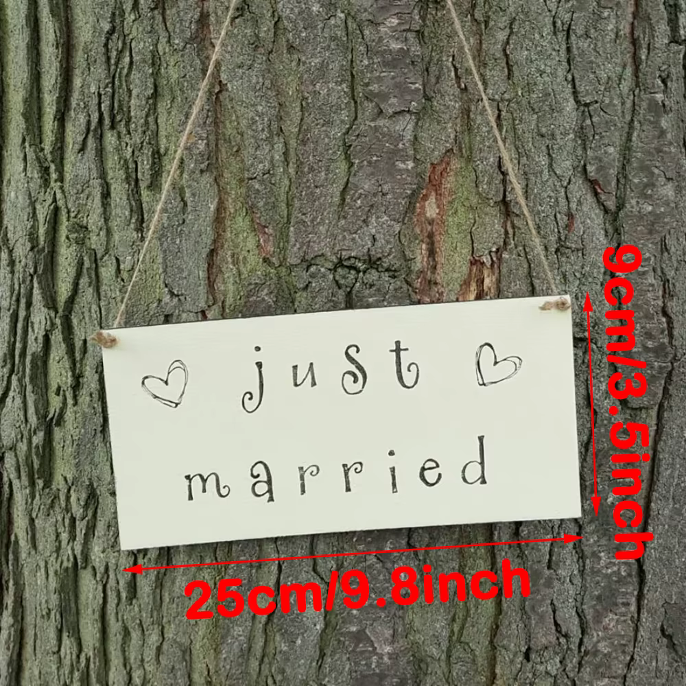 Panneau en bois pour juste marié