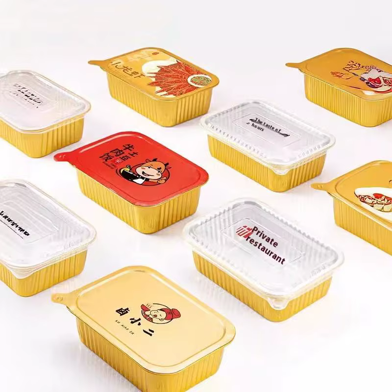Boîte à déjeuner en papier d'aluminium