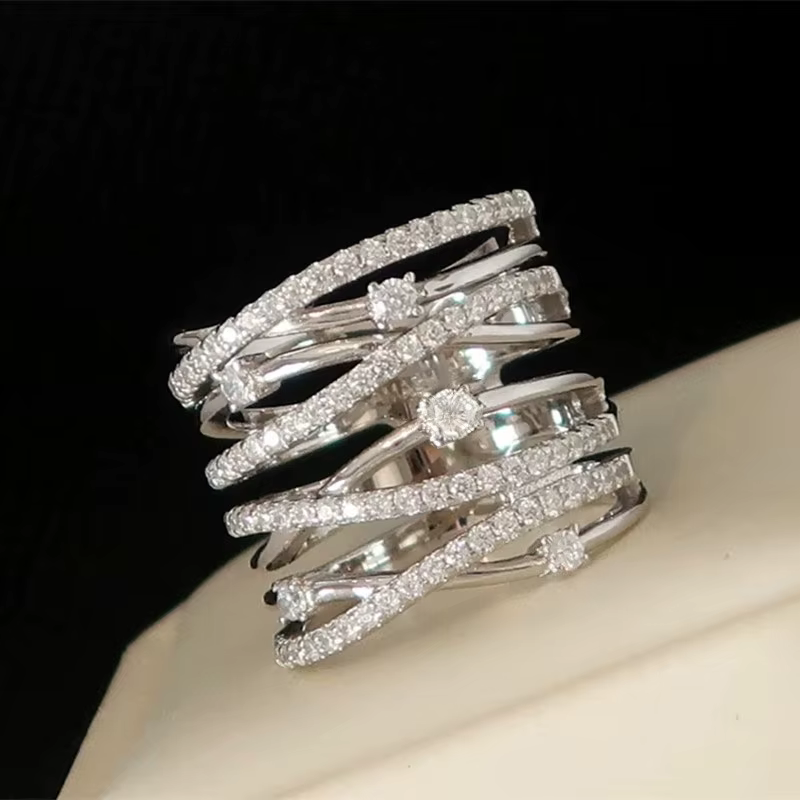 Bague en argent sterling 925 avec croix, accessoires de fête de mariage pour femmes, design tendance, bijoux de luxe pour femmes