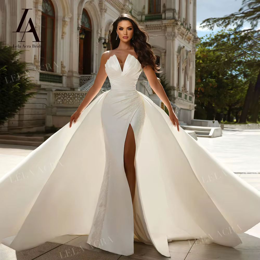 Robe de mariée sirène perlée