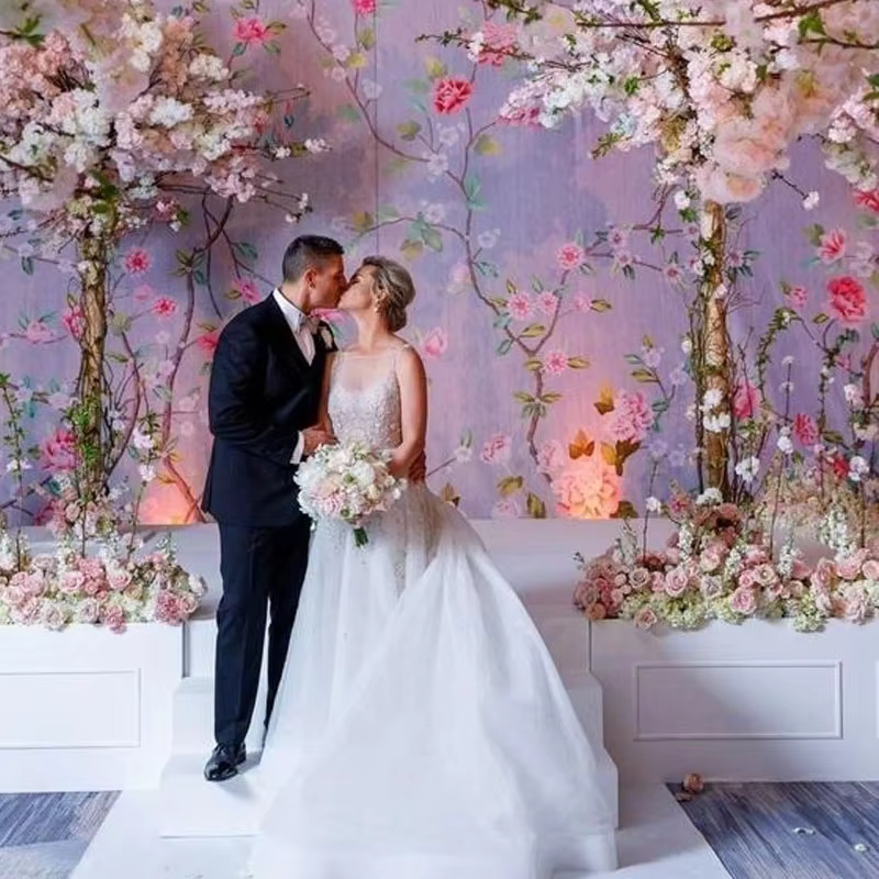 Tapis élégant antidérapant pour couloir de mariage