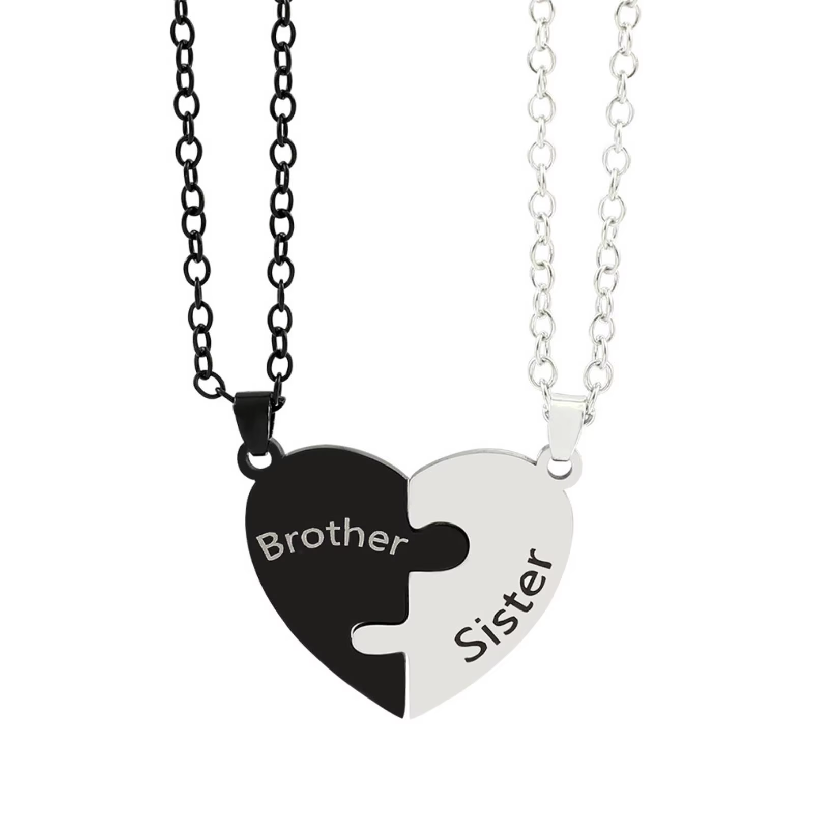 Collier familial père mère fils fille, pendentif puzzle cœur d'amour, bijoux en acier inoxydable, cadeau fête des mères