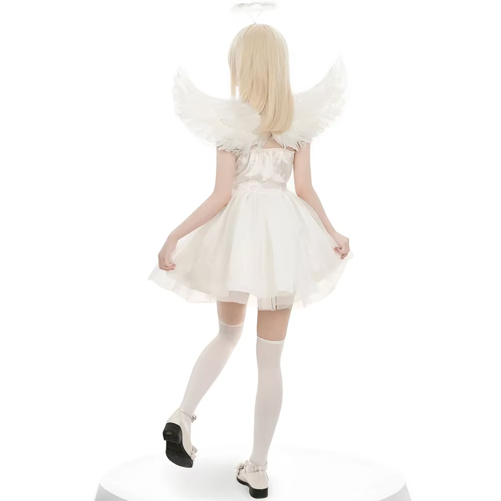 AP Halloween mignon Anime filles ange Costume blanc