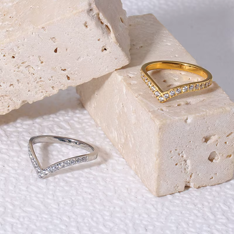 Bijoux de doigt en forme de V pour femme