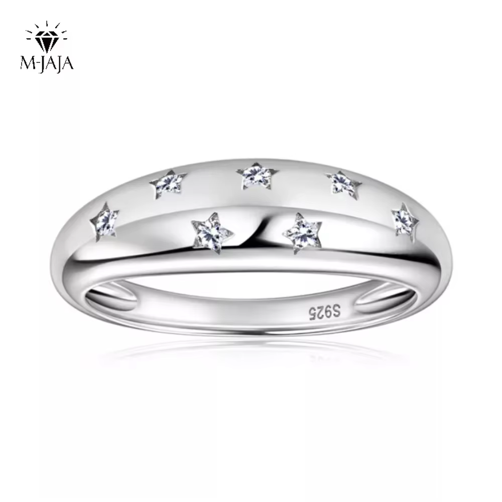 M-JAJA Moissanite étoile bague pour femmes