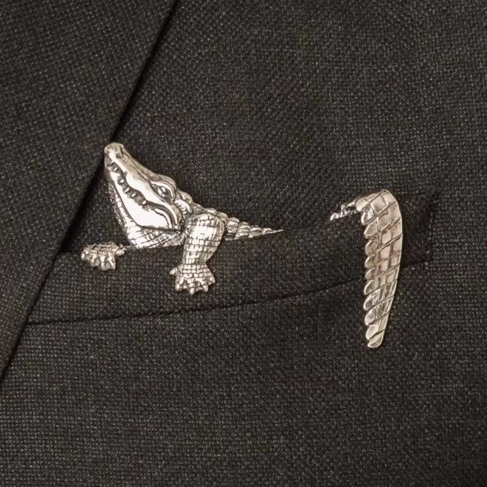 Broches crocodile tigre poulpe animaux pour hommes et femmes