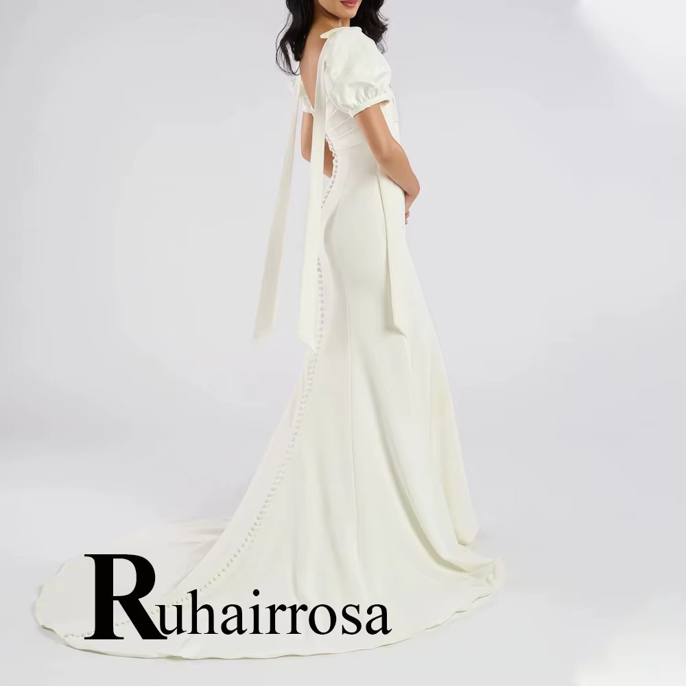Ruhair Simple trompette robes de mariée