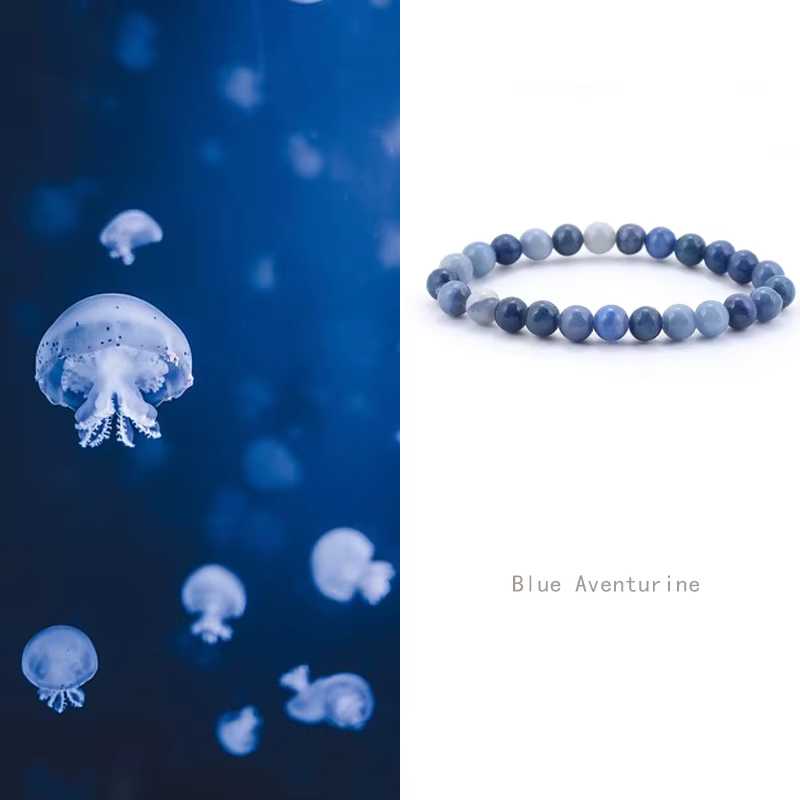 Bracelet Aventurine bleue naturelle pour femmes et hommes