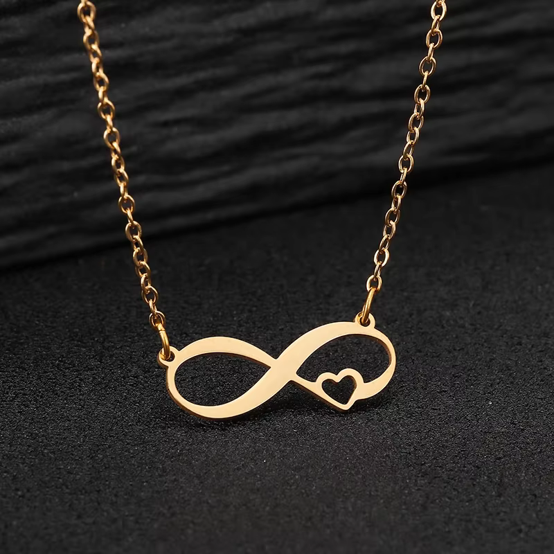 Colliers avec pendentif symboles infinis romantiques pour femmes et filles