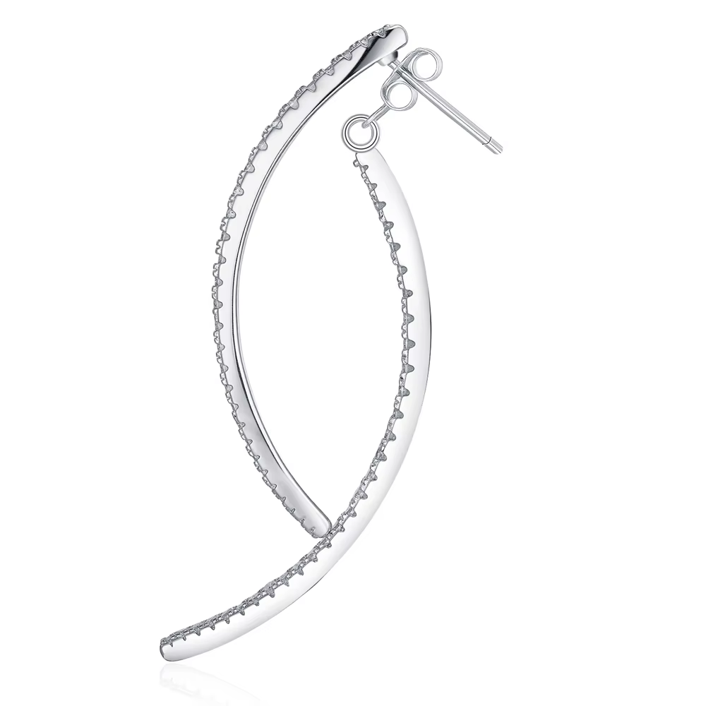 Fine Jewelry – boucles d'oreilles scintillantes en argent Sterling 925