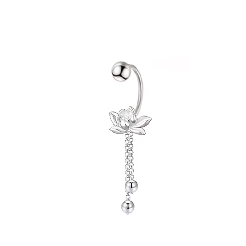 Boucles d'oreilles Lotus Vintage en argent Sterling 925