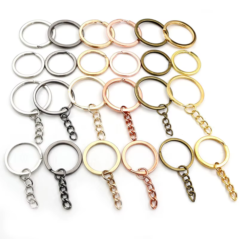 20Pcs 25-30mm Or Argent Plaqué Porte-clés