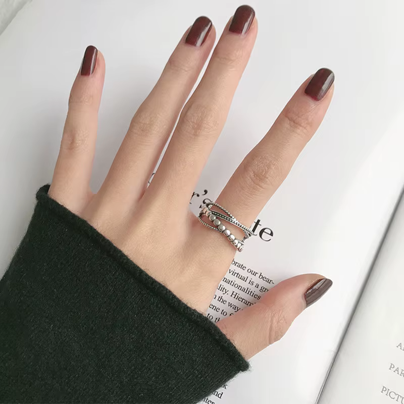 Bagues rétro en argent Sterling 925 pour filles