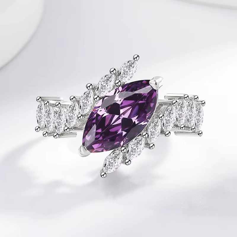 Bague ovale en argent Sterling 925 pour femmes