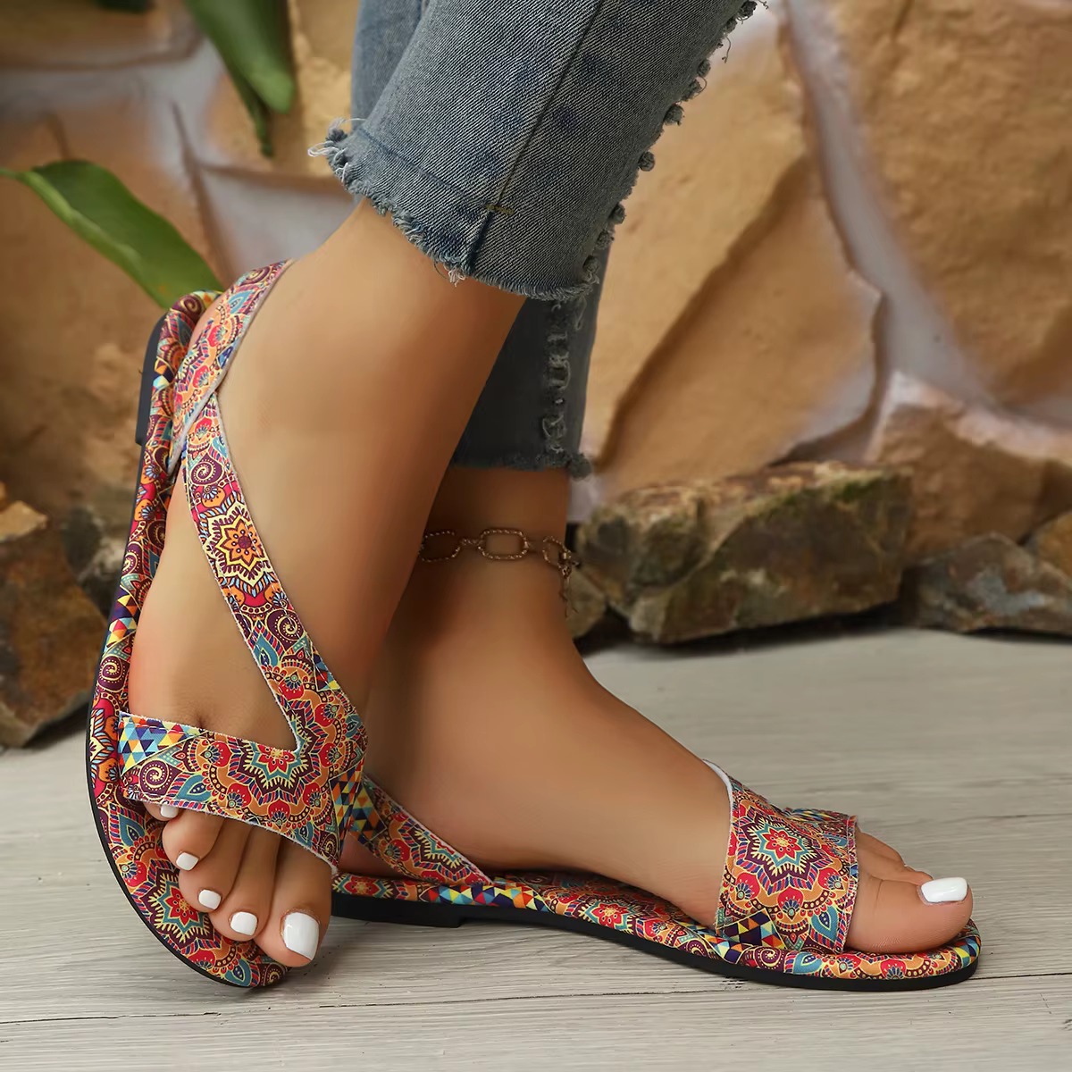 Femmes sandales plates mode chaussures de créateur légères