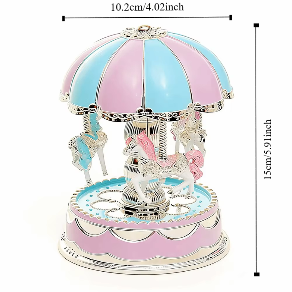 Boîte à musique de carrousel romantique et exquise
