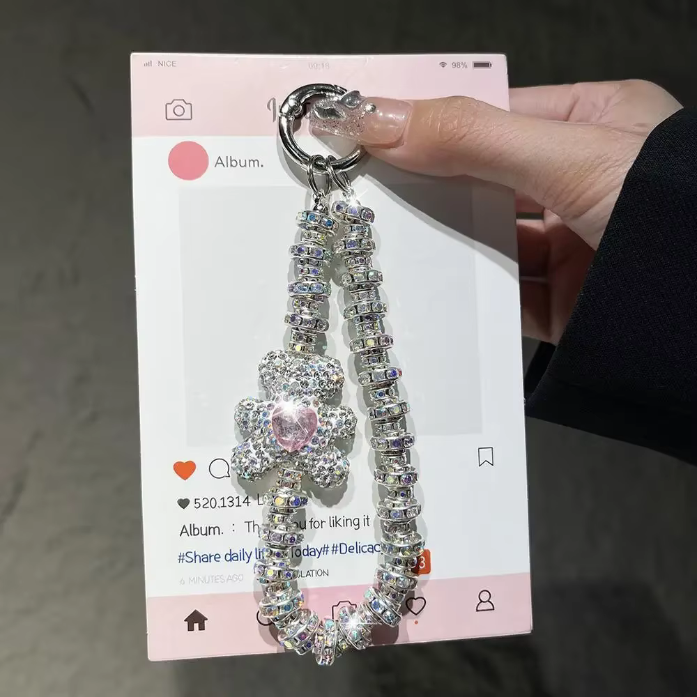 Chaîne de téléphone portable en cristal de luxe