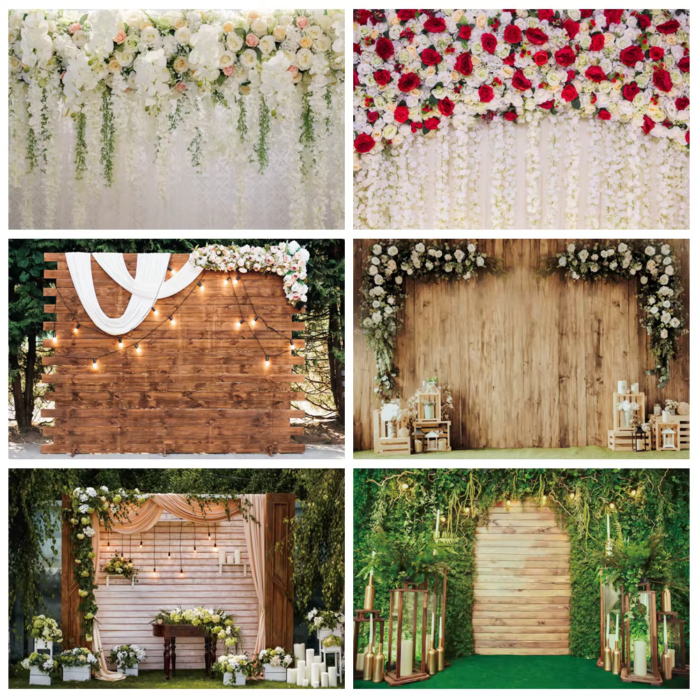 Scène de mariage décoration de fête Photocall douche nuptiale toile de fond fleurs mur Floral bébé anniversaire