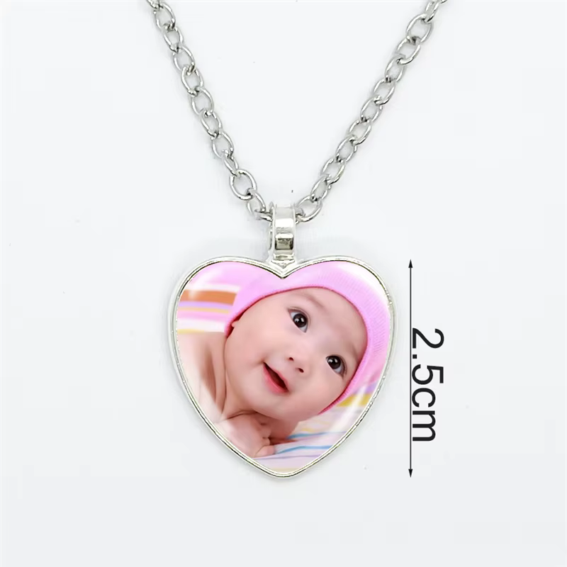 Pendentif Photo en forme de cœur