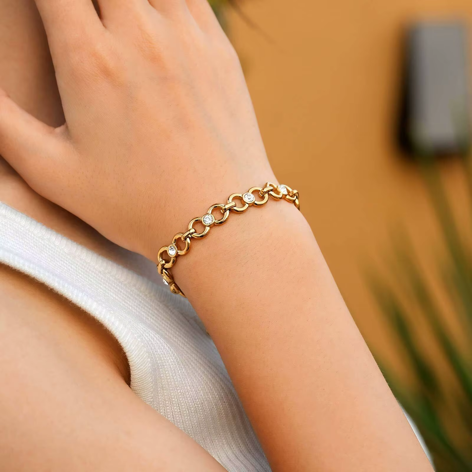 Bracelet à maillons torsadés pour femmes