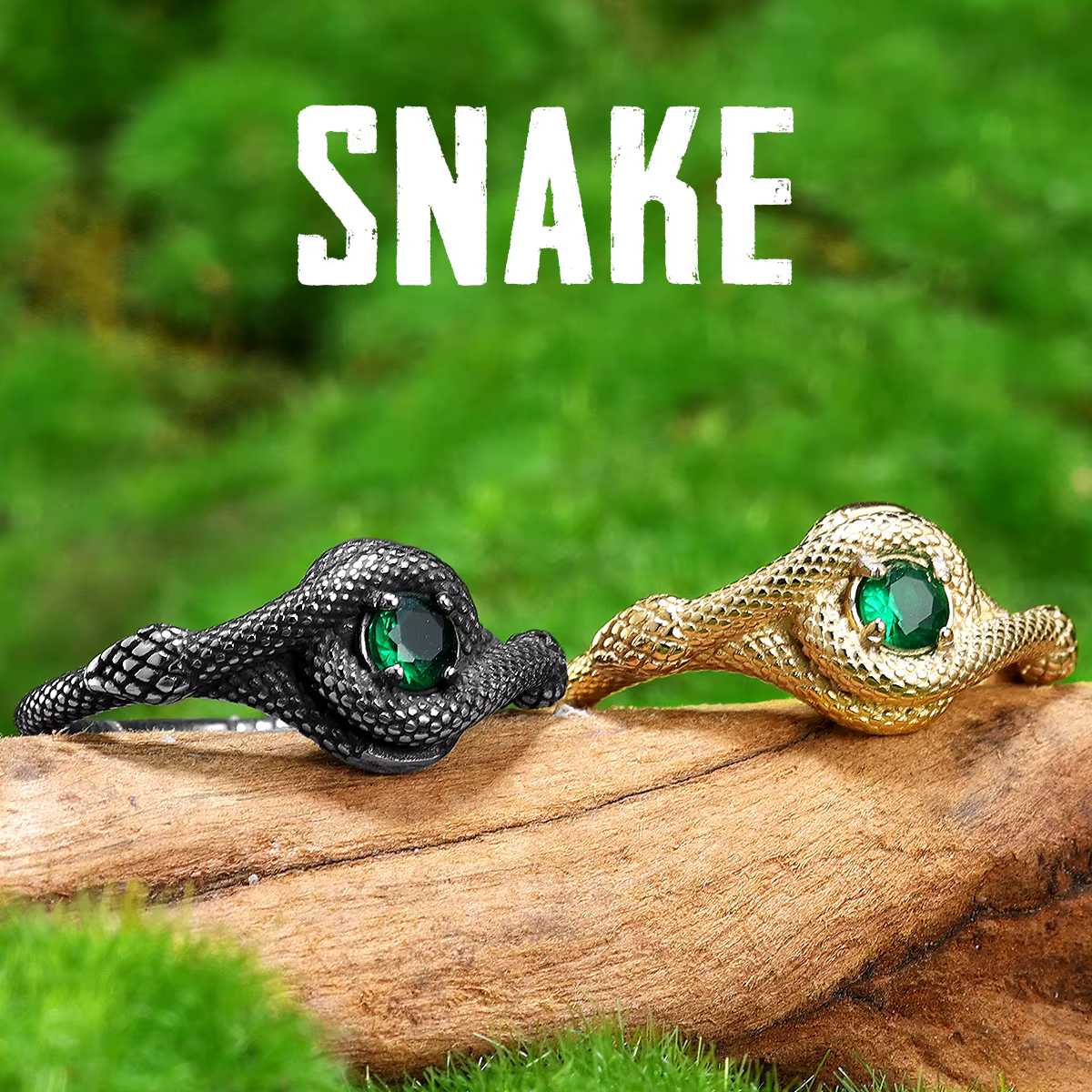 Bagues serpent Viper en acier inoxydable pour hommes et femmes, pierres précieuses, Punk, nouveau, bijoux à la mode, cadeau créatif, vente en gros, livraison directe