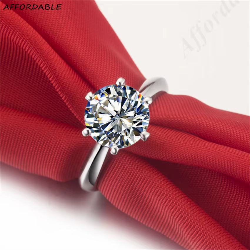 Bague de fiançailles en or blanc massif AU750